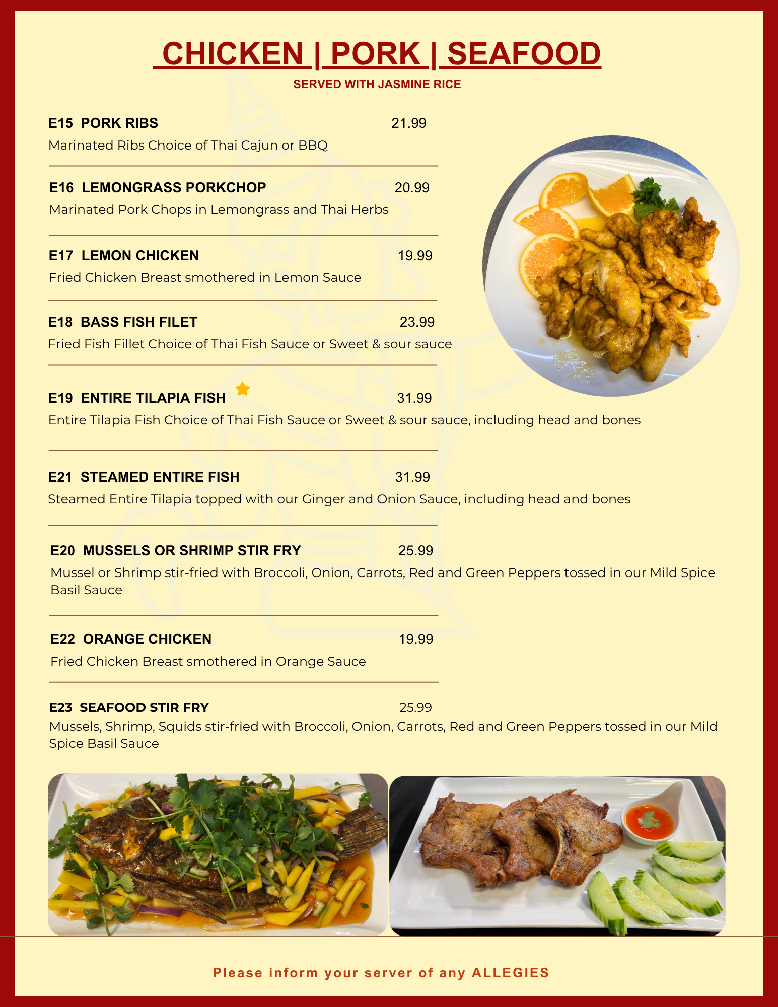 Pork/Seafood